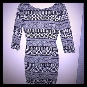 Black and White printed dress